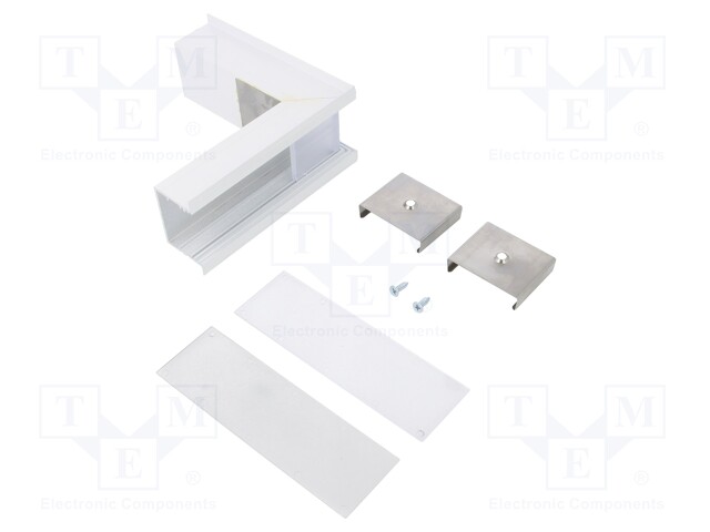 Connector 270°; white; aluminium; Application: VARIO30-07