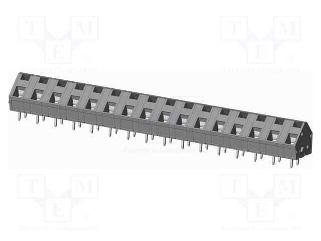 Connector: PCB terminal block; terminal; angled 45°; on PCBs