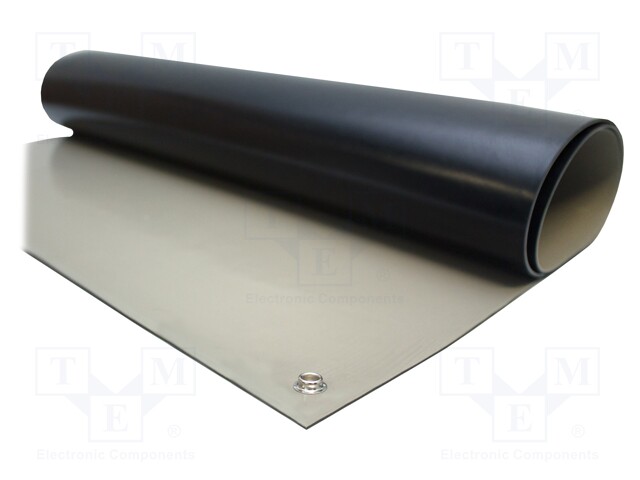 Bench mat; ESD; L: 1.2m; W: 0.6m; Thk: 2mm; EN 61340-5-1; Mat: rubber