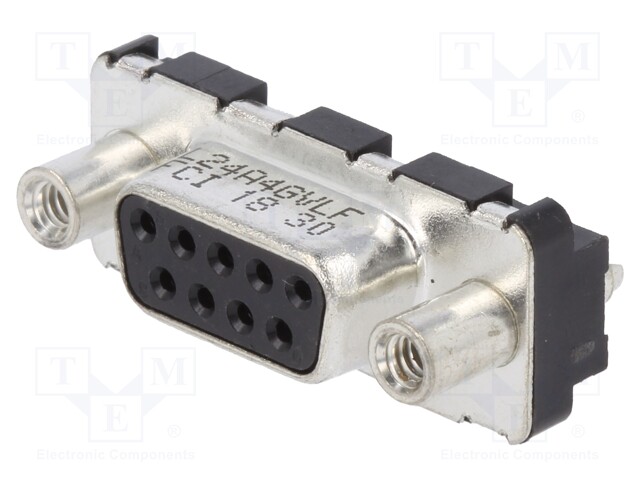 D-Sub; PIN: 9; socket; LD; female; with threaded screw; straight