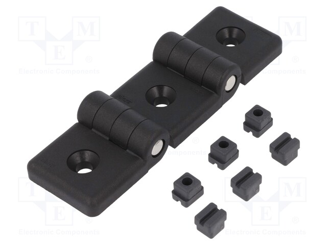 Hinge; Width: 119mm; technopolymer (PA); black; H: 36mm
