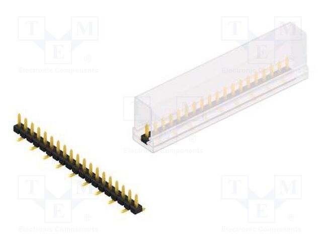 Connector: pin strips; pin header; male; PIN: 19; 2.54mm; SMT; 1x19