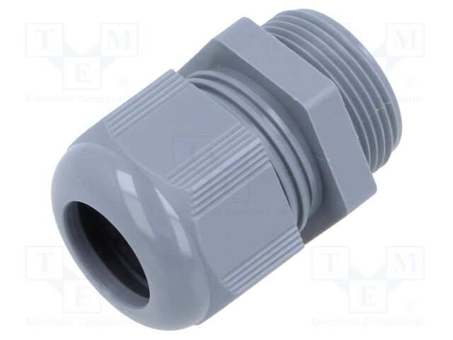 Cable gland; without nut; PG21; IP68; Mat: polyamide; grey