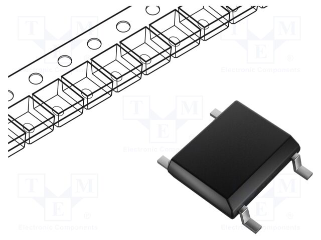 Bridge rectifier: single-phase; Urmax: 1kV; If: 0.8A; Ifsm: 35A