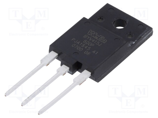 Diode: rectifying; THT; 600V; 15A; Package: tube; TOP3PF; 106ns