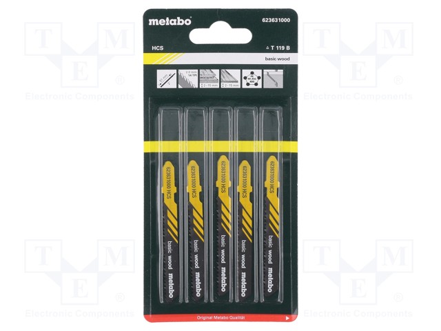 Hacksaw blade; tinware,metal; 106mm; Pcs: 5; 14teeth/inch