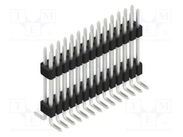Connector: pin strips; pin header; male; PIN: 28; 1.27mm; SMT; 2x14