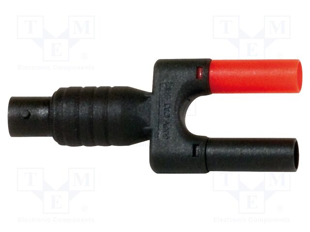 Connector: adapter; 4mm banana; black-red; 2pcs.
