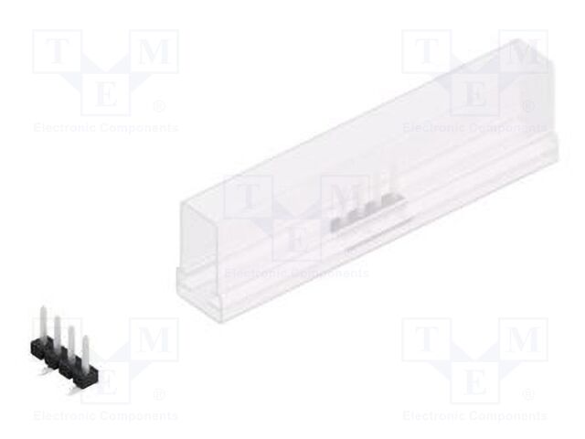 Connector: pin strips; pin header; male; PIN: 4; 2.54mm; SMT; 1x4