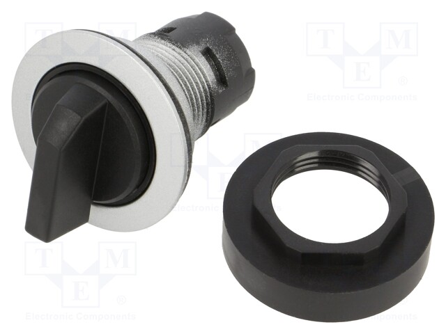 Switch: rotary; 22mm; Stabl.pos: 1; IP65; Pos: 2; Cutout: Ø22.3mm