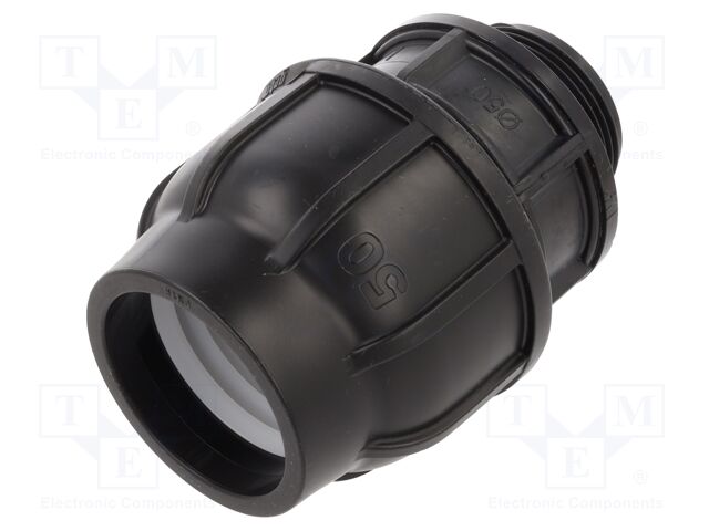 Splice terminal: clamping; Thread: G 1 1/2" external; 50mm; Plast
