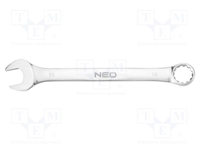 Wrench; combination spanner; 18mm; Chrom-vanadium steel; L: 220mm