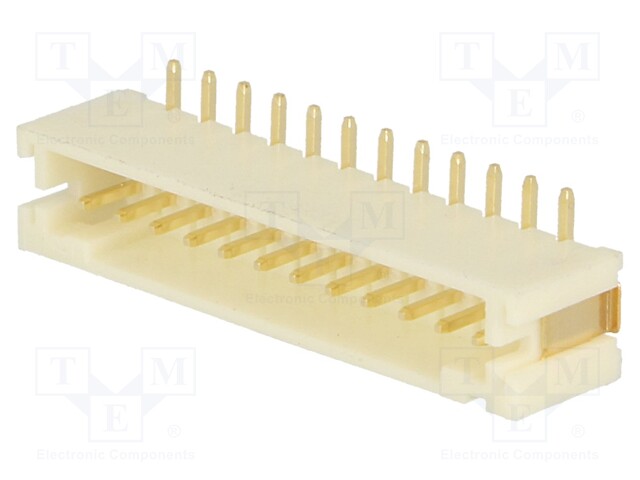 Socket; wire-board; male; 2mm; PIN: 12; SMT; 1A; tinned; -25÷85°C