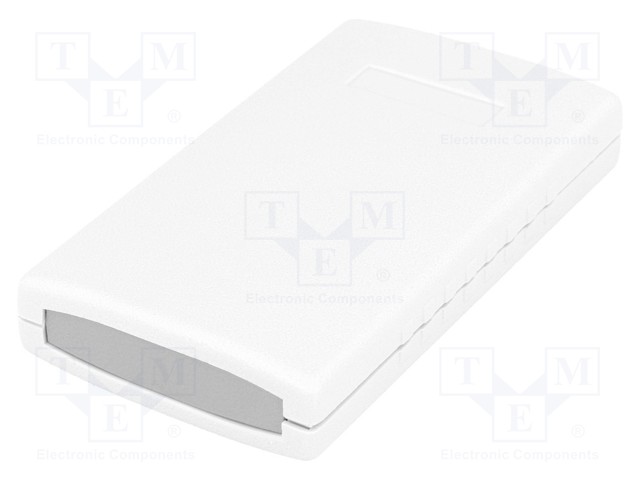 Enclosure: with panel; X: 50mm; Y: 90mm; Z: 16mm; ABS; light grey