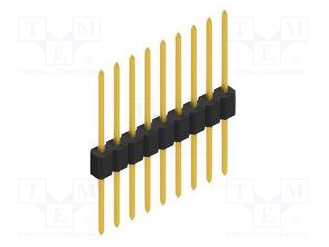 Connector: pin strips; pin header; male; PIN: 9; 1.27mm; THT; 1x9