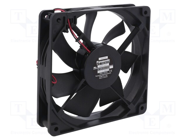 Fan: DC; axial; 12VDC; 120x120x25mm; 114m3/h; 30dBA; ball bearing