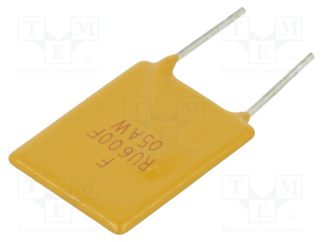 Fuse: PTC polymer; 6A; Imax: 100A; THT