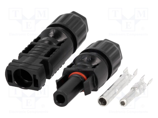Connector: solar; male + female; straight; 2.5÷4mm2; crimped; plug