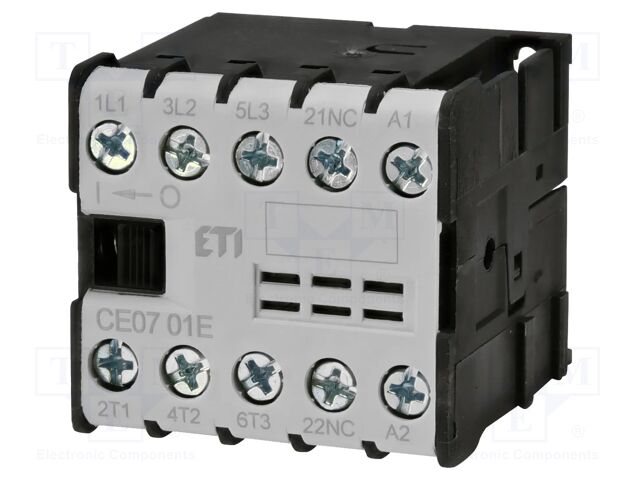 Contactor: 4-pole; NC + NO x3; 110VAC; 7A; DIN,on panel; CE; W: 45mm