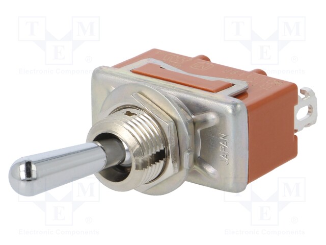 Switch: toggle; Pos: 2; SPDT; ON-ON; 15A/250VAC; 15A/30VDC; -25÷85°C