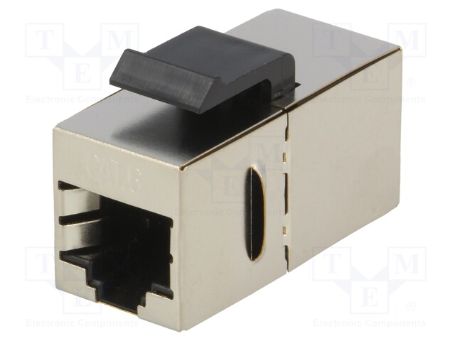 Socket; coupler; Cat: 6; shielded,Keystone; Layout: 8p8c; straight