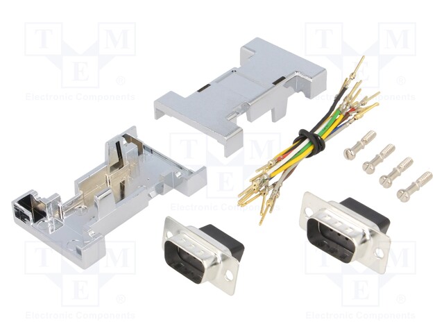 Transition: adapter; D-Sub 9pin male,both sides