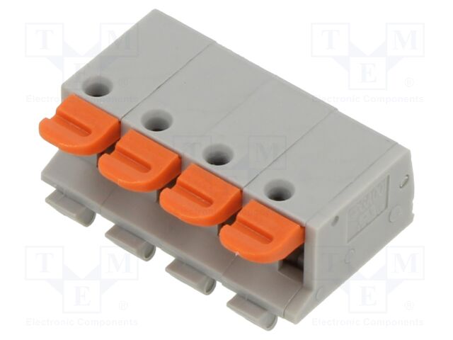 Connector: PCB terminal block; terminal; GA; 7A; PIN: 4; angled