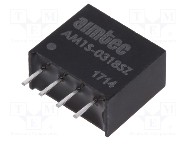 Converter: DC/DC; 1W; Uin: 2.97÷3.63V; 18VDC; Iout: 56mA; SIP4; 1.8g