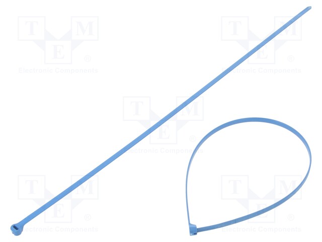 Cable tie; with metal; L: 361mm; W: 4.8mm; polyamide; 222N; blue