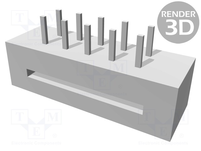 IDC transition; PIN: 10; IDC,THT; for ribbon cable; 1.27mm
