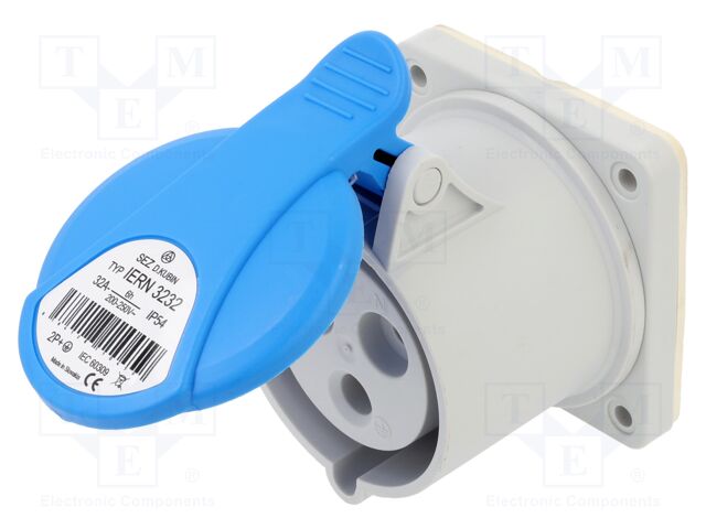 Connector: AC supply 3-phase; socket; female; 32A; 230VAC; IP54