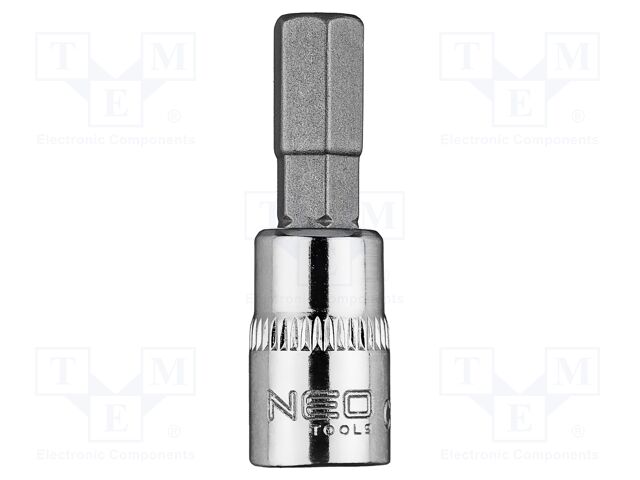 Socket; hex key,socket spanner; HEX 7mm; 1/4"; short