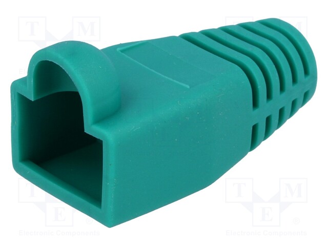 RJ45 plug boot; 6mm; Colour: green