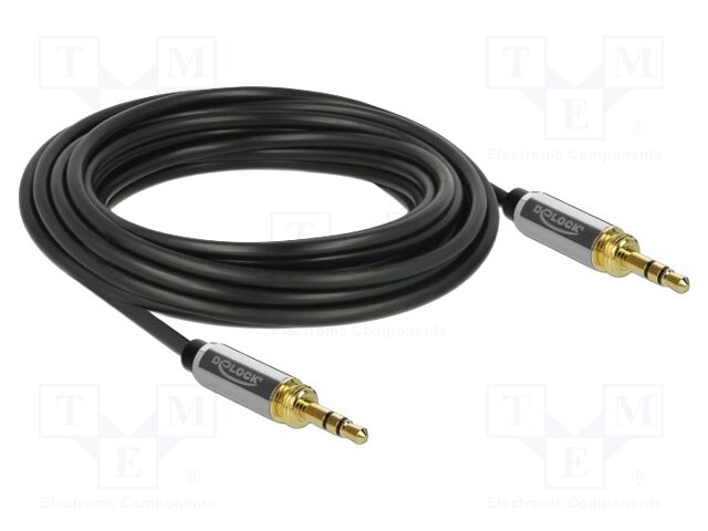 Cable; Jack 3.5mm 3pin plug,Jack 6,35mm 3pin plug,both sides