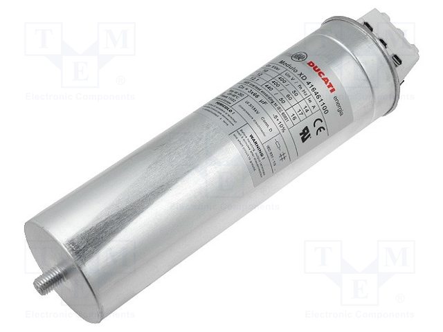 Capacitor: polypropylene; three phase; Q@50Hz: 10kVAR; 400VAC