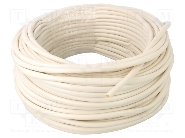 Insulating tube; PVC; white; -20÷80°C; Øint: 8mm; Wall thick: 0.5mm