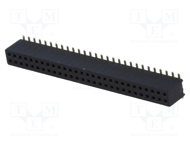 Socket; pin strips; female; PIN: 56; straight; 1.27mm; SMT; 2x28