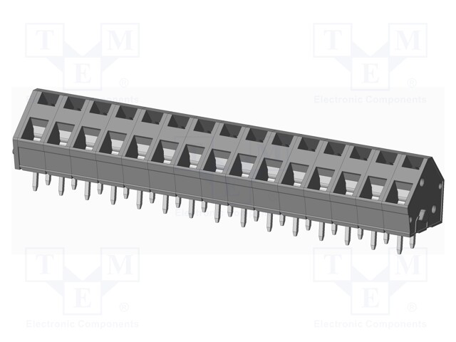 Connector: PCB terminal block; terminal; angled 45°; on PCBs