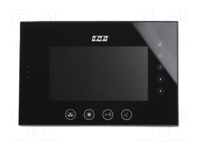 Video intercom; MK; wall mount; 14.5VDC; black; 7"; Touchpad: yes