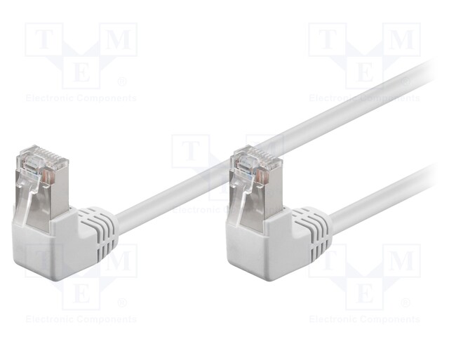 Patch cord; F/UTP; 5e; stranded; CCA; PVC; white; 500mm; 26AWG