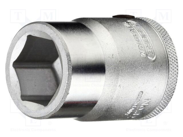 Socket; 6-angles,socket spanner; 34mm; 3/4"; Plating: chromium