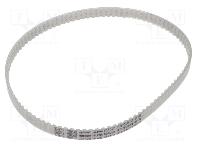 Timing belt; AT5; W: 10mm; H: 2.7mm; Lw: 500mm; Tooth height: 1.2mm