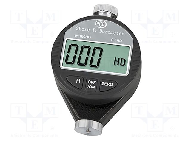 Meter: hardness; 0÷100 Shore D; Equipment: hard case; 85x25x60mm