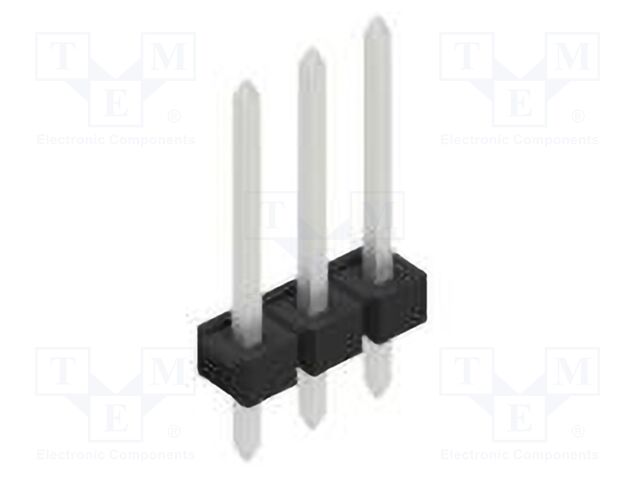 Connector: pin strips; pin header; male; PIN: 3; 2.54mm; THT; 1x3