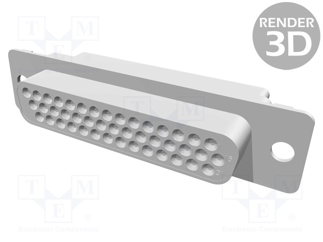 D-Sub HD; PIN: 44; plug; HDP-22; female; w/o contacts