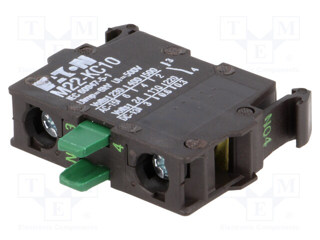 Contact block; 22mm; RMQ-Titan; -25÷70°C; for back plate