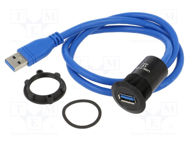 Adapter cable; USB A socket,USB A plug; USB 3.0; Len: 0.6m