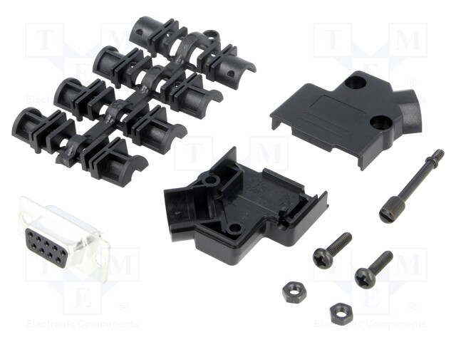 D-Sub; PIN: 9; plug; female; stamped and formed contacts