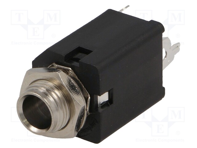 Socket; Jack 6,35mm; female; mono; straight; for panel mounting