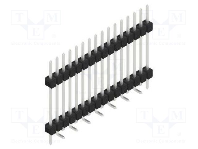 Connector: pin strips; pin header; male; PIN: 16; 2.54mm; SMT; 1x16
